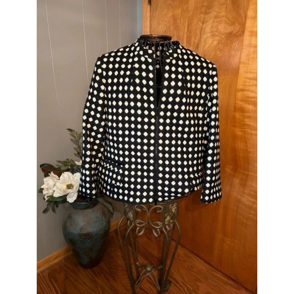 90s Jones NY Wool Polka Dot Blazer Size 16W